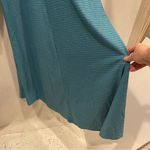 Stine Goya Aqua marine gold Lauren glitter shift dress vneck long sleeve stretch Blue Size M Photo 6
