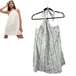 Reformation  Maui Floral Cottage Linen Halter Mini Dress Size Large Photo 1