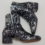 Chiara Ferragni Articolo Tomaia Black Sequin Glitter Ankle Boots Size 37 Photo 11