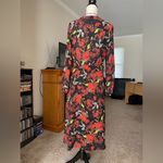 Mossimo Floral Print Long Sleeve Midi Dress Modest Victorian Style Elastic Cuff Photo 10