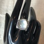 MICHAEL DAWKINS Starry Night Sterling Silver Mother of Pearl Doublet Ring 8 Photo 15