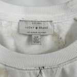 Lucky Brand Womens White Yellow Floral Sweater S Boho Festival Hippie Photo 1