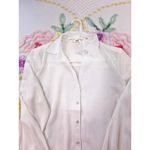 HAVE White Long Sleeve Collared Button Front Shirt Women's Size M Size M Photo 4