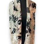 Gray Velour & Sheer Black Floral Scarf Photo 5