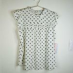 Sweet Rain Women’s 1X Polka Dot Ruffle Sleeve Blouse Flowy Lightweight Plus Size Photo 0