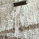 Free People Kennedy Pullover Sweater Ivory Oak Combo Large Chunky Knit Stripes Photo 9