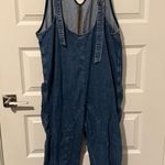 Free People High Roller Sleeveless Jumpsuit Denim Photo 2