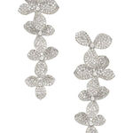 SHASHI Lilliana Earrings in Silver Womens Dangle Crystal Drop Bridal Photo 0