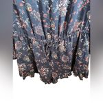 Joie  Womens Floral 100% Silk Cherita Navy Romper size Small Photo 5