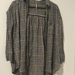 Free People Plaid Long Sleeve Flannel Button Down Shirt Size XS Photo 0