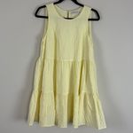 Abercrombie & Fitch  Seersucker Trapeze Tiered Mini Dress in Light Yellow Size‎ S Photo 2