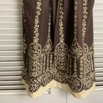 Sandra Darren LG Tiki Brown Strap Floral 1950s Dress Photo 4