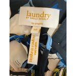 Laundry by Shelli Segal  Black Floral Long Sleeve Tie Neck Blouse Top Size 10 Photo 2