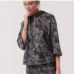 Pact  Tie Dye Cropped Sleeve Pullover Hoodie Sweatshirt Cotton Blend Large Photo 1