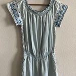 NWT Women Spense Light Denim Wide Leg Elastic Waist Pockets Cropped Jumpsuit 10 Blue Photo 2