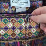 Krist Gudnason Cotton MaxiDress Vintage 70s Geometric Egyptian Ethnic size S Blue Photo 5