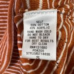 Storia  Star Cutout Cropped Knit Top Womens S Orange White Striped Slouchy Cozy Photo 6