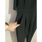 Madewell Black 3/4 Sleeve Tie Waist Long Sleeve Jumpsuit Photo 4