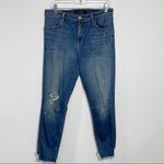 J Brand Alana Distressed High Rise Skinny Crop w/ Fray Hem In Indiana Wash 30 Photo 1