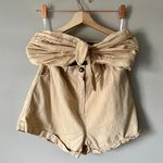 SheIn tan smock bandeau top & short set Photo 2