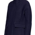 J.Crew Cocoon Coat Size 2 Navy Blue Italian Stadium Cloth Wool $350 Photo 0