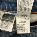 Levi's  Big E Premium Ribcage Bell Jeans High Rise Wide Leg Medium Wash size 30 Photo 6