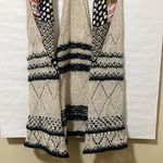 Anthropologie Moth ANTHRO Draw The Eye Tan Black Comb Mix Media Racerback Sweater Vest $128 EUC S/M Photo 6
