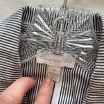 Charter Club Searsucker Capsleeve navy & White Cotton Utility Top S Photo 3