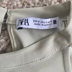 ZARA Flowing Halter Top Light Green Photo 3