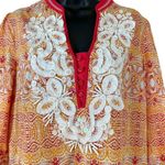 INDIKKA EMBROIDERED TUNIC SIZE L Orange Size L Photo 1