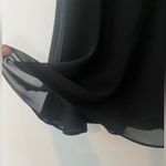 Loft Ann Taylor Black Slip Dress Sheer Layers Sz 6 Chiffon Ruffle Dark Coquette Photo 8