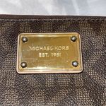 Michael Kors Initial Wristlet/Walker. Size Small. Brown/Tan Photo 2