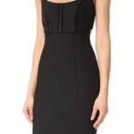 NWT Cinq A Sept Ellette Midi Dress Womens 6 Black Sleeveless Sheath Bustier LBD Photo 0