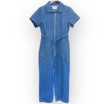 Velvet Heart  denim jumpsuit, 100% Cotton, short sleeve size L Photo 2