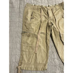 Angel Kiss  Bermuda Cargo Shorts Womens Juniors Size 3 Beige Khaki Drawstring Photo 1