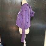 Blue 84 Purple TCU Horned Frogs Women's Hoodie.  Cropped.  Fleece. Size Small. Photo 1