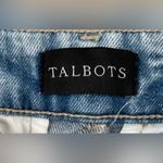 Talbots  light wash stretchy cropped wide leg ankle jeans, front pockets; size 6 Photo 2
