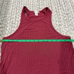 Bozzolo Red Ribbed Flowy Raceback Tank Top Photo 3