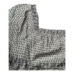 Old Navy Womens small White & Black Floral-Print Square-Neck Tiered Long Sleeve Blouse​ Photo 3