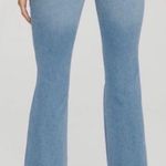 Good American  Good Legs Flare Jeans Light Wash Denim 18 Distressed Ripped Knees Photo 1