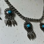 Silver Chain Belt with‎ Turquoise Details feather dream catcher Photo 7