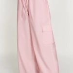 Meshki AMARA Parachute Pants Baby Pink Size SMALL Cargo Pocket Toggle Drawstring Photo 1