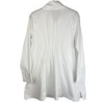 Soft Surroundings  Sz Medium White Cotton Button Down Shirt Tunic Dress Pleated Photo 1