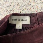 Cloth & Stone Horizon Dye Mock Neck Blouse Red Gray Ombre Top Women’s Size M Photo 5