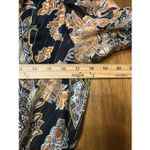 Elan  Paisley Mini Dress Size Small Tiered Fully Lined Sheer Overlay Photo 8