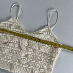 Good Luck Gem GLG XL Beige Lucy Ruffled Lace Tank Crop Top Stretch Semi Lined Photo 7