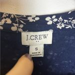 J.Crew Navy Blue Floral V-neck Short Sleeve Tiered Maxi Dress Photo 5