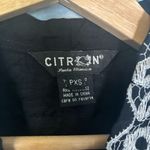 Citron Black Bamboo Button Up Blouse‎ with White Embroidery XS Petite Boho Coast Size undefined Photo 2