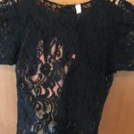 Wyatt Black Lace XS Short Sleeve Top Gothcore wicked sexy sheer alt alternative Photo 2