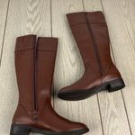 Karen Scott Deliee2 Tall Riding Boots 8M Cognac Brown Faux Leather $80 Photo 2